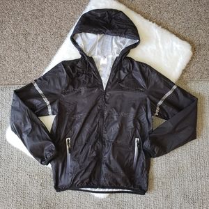 ZYIA Camo Reflective Trainer Jacket Small Black Print Activewear